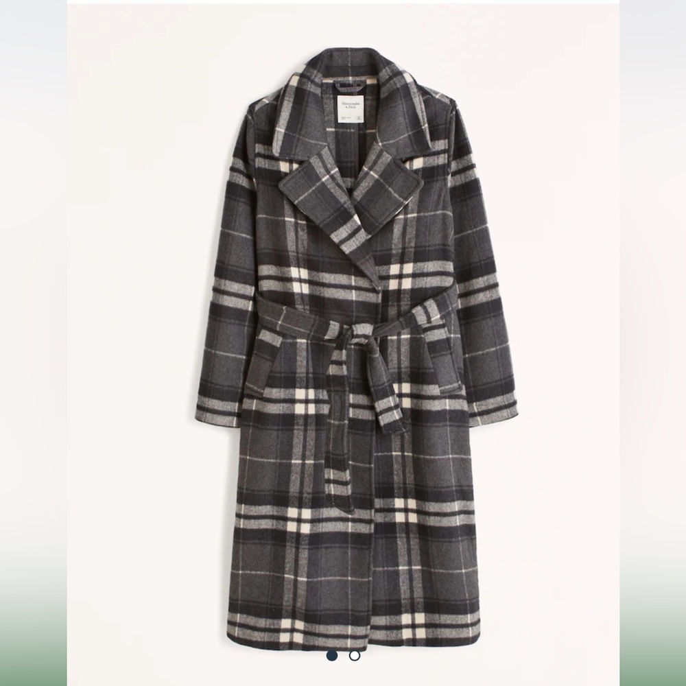 Abercrombie wool- blend blanket coat size Small
